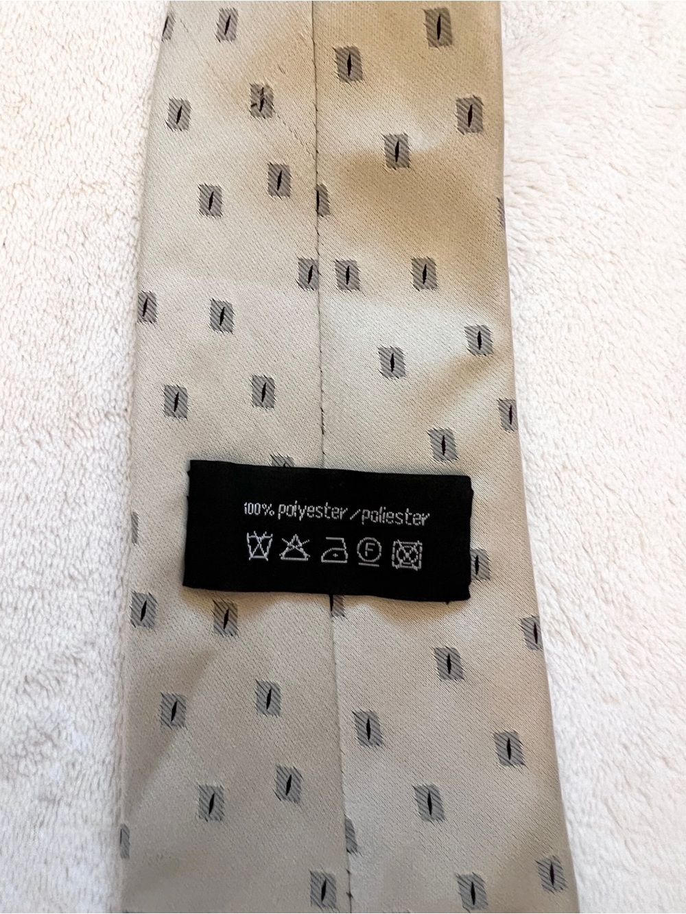 Grey Patterned Tie - Picture 2 of 4